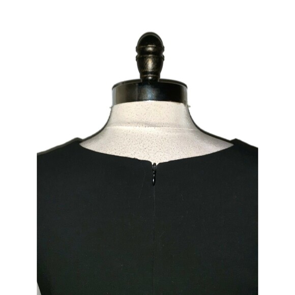 NEW TAHARI Size 16 Sheath Dress Black Cap Sleeve Stud Accents Knee Length - Picture 4 of 5